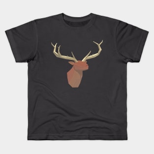 Abstract low poly elk head Kids T-Shirt